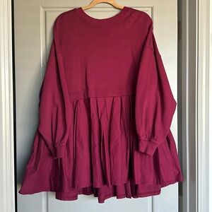 Free People Eleanor Sweatshirt Mini Dress